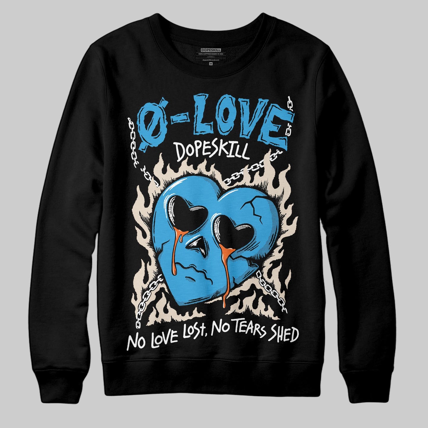 UNC Reimagined 1s DopeSkill Sweatshirt Crying Heart Graphic