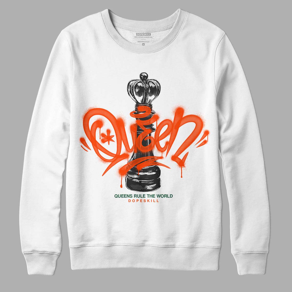Dunk Low Team Dark Green Orange DopeSkill Sweatshirt Queen Chess Graphic