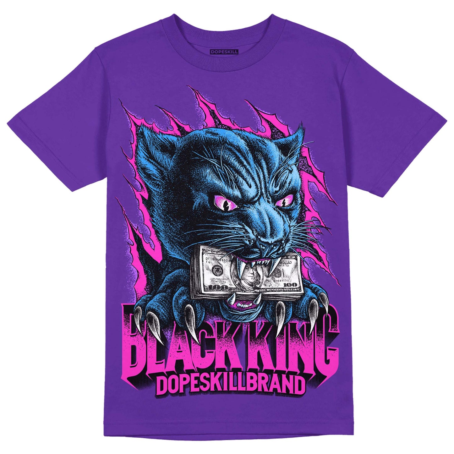 PURPLE Collection DopeSkill Purple T-shirt Black King Graphic