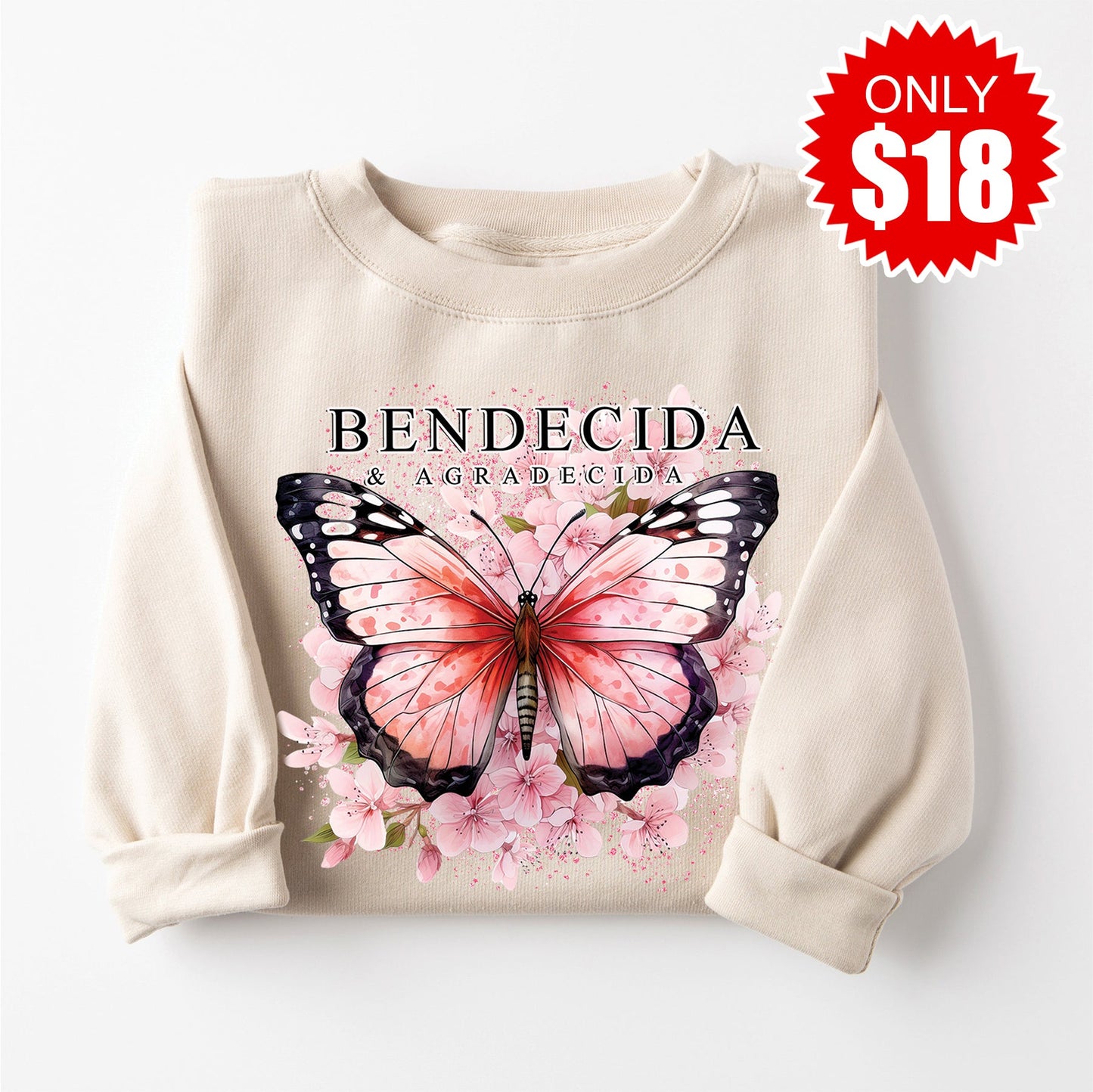 Bendecida Sweatshirt - Heather Dust - 18