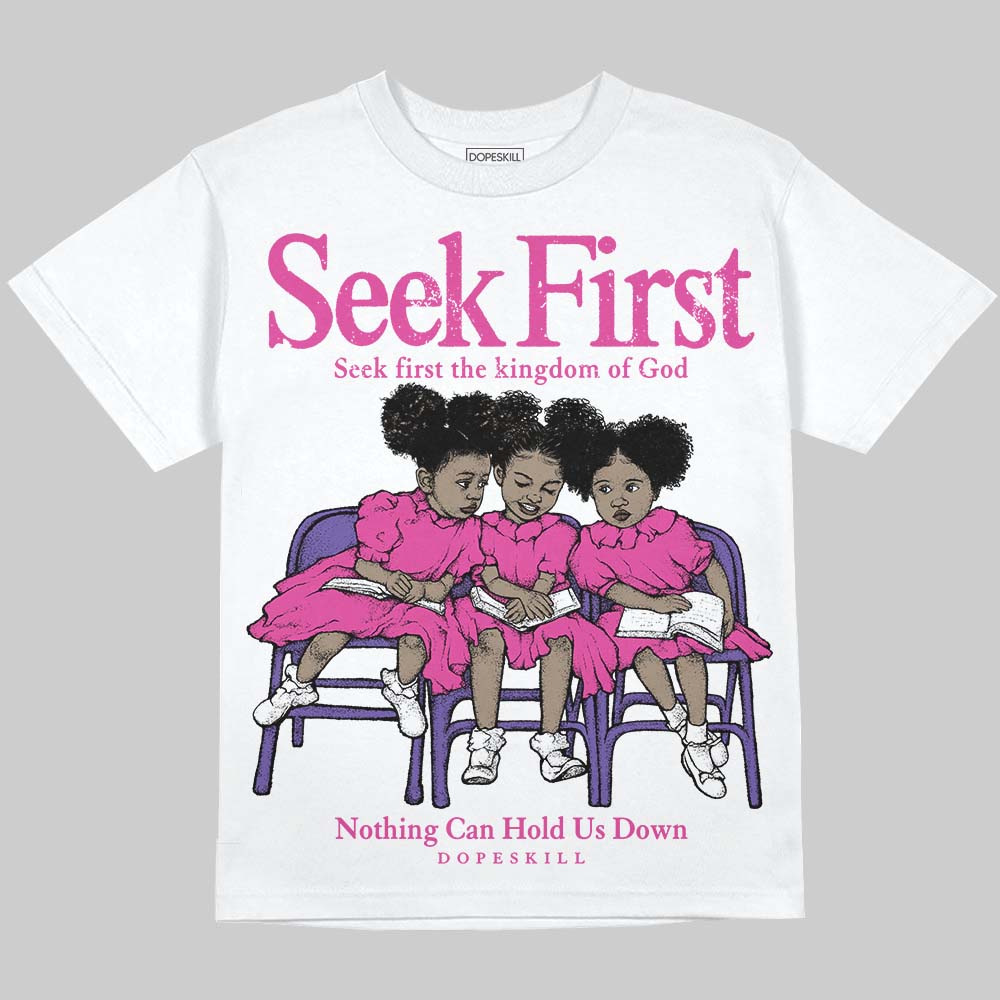 Dunk Active Fuchsia DopeSkill Oversize Print T-Shirt New Seek First Graphic