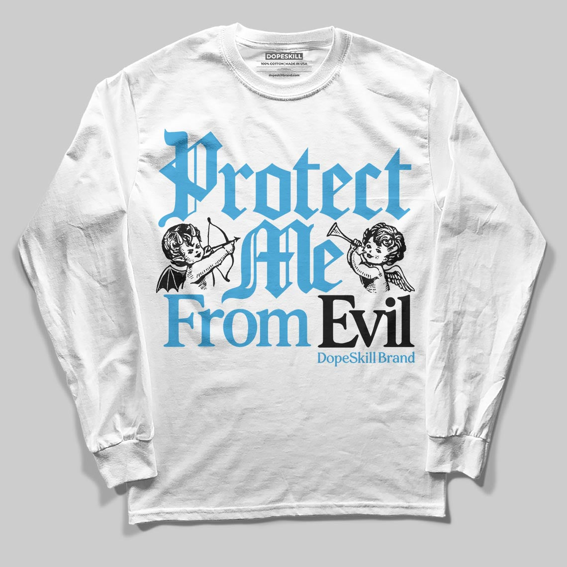 UNC Reimagined 1s DopeSkill Long Sleeve T-Shirt Protect Me From Evil Graphic