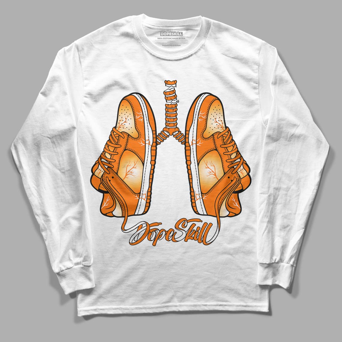 Dunk Low Magma Orange DopeSkill Long Sleeve T-Shirt Breathe Graphic