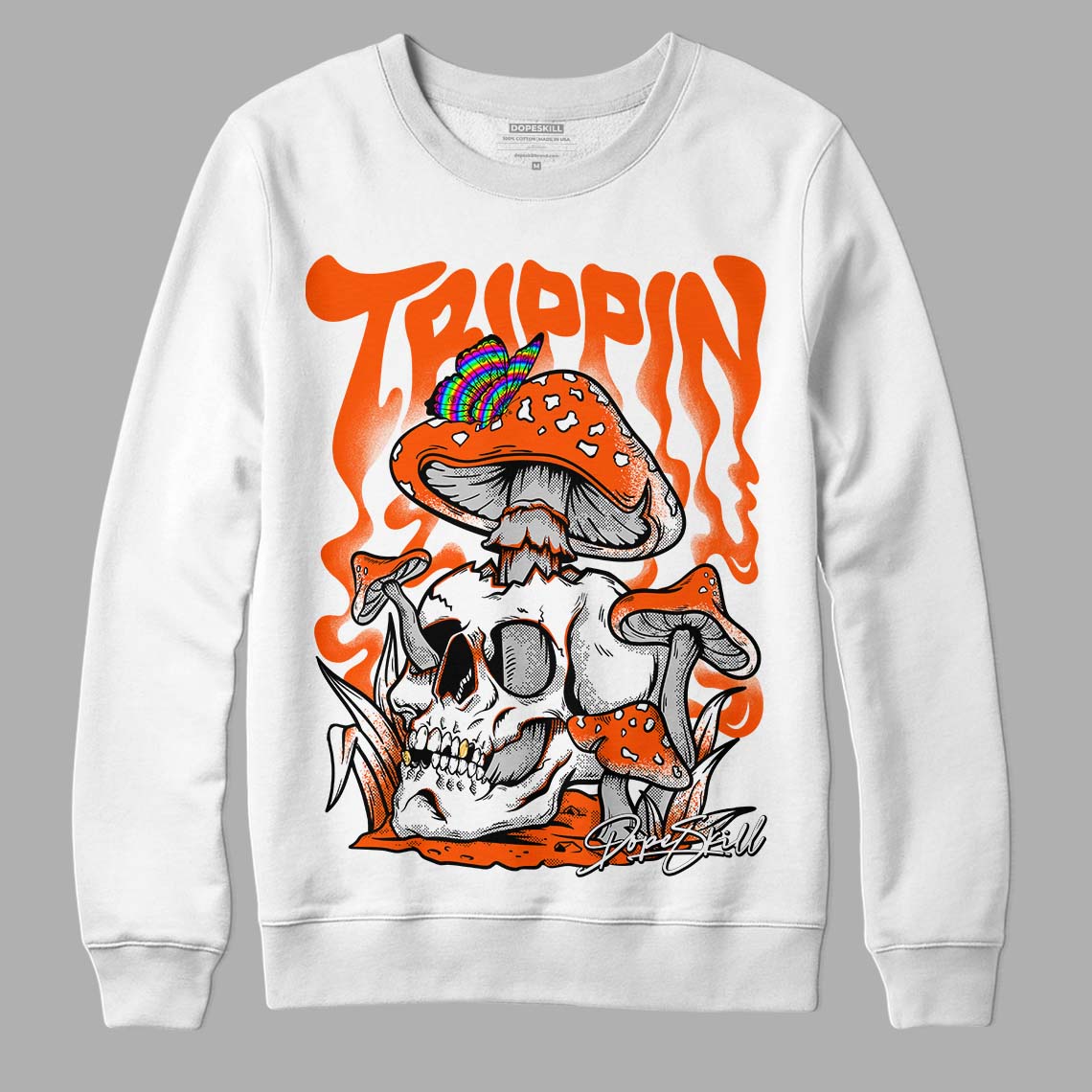 Orange Milk DopeSkill Sweatshirt Trippin Graphic