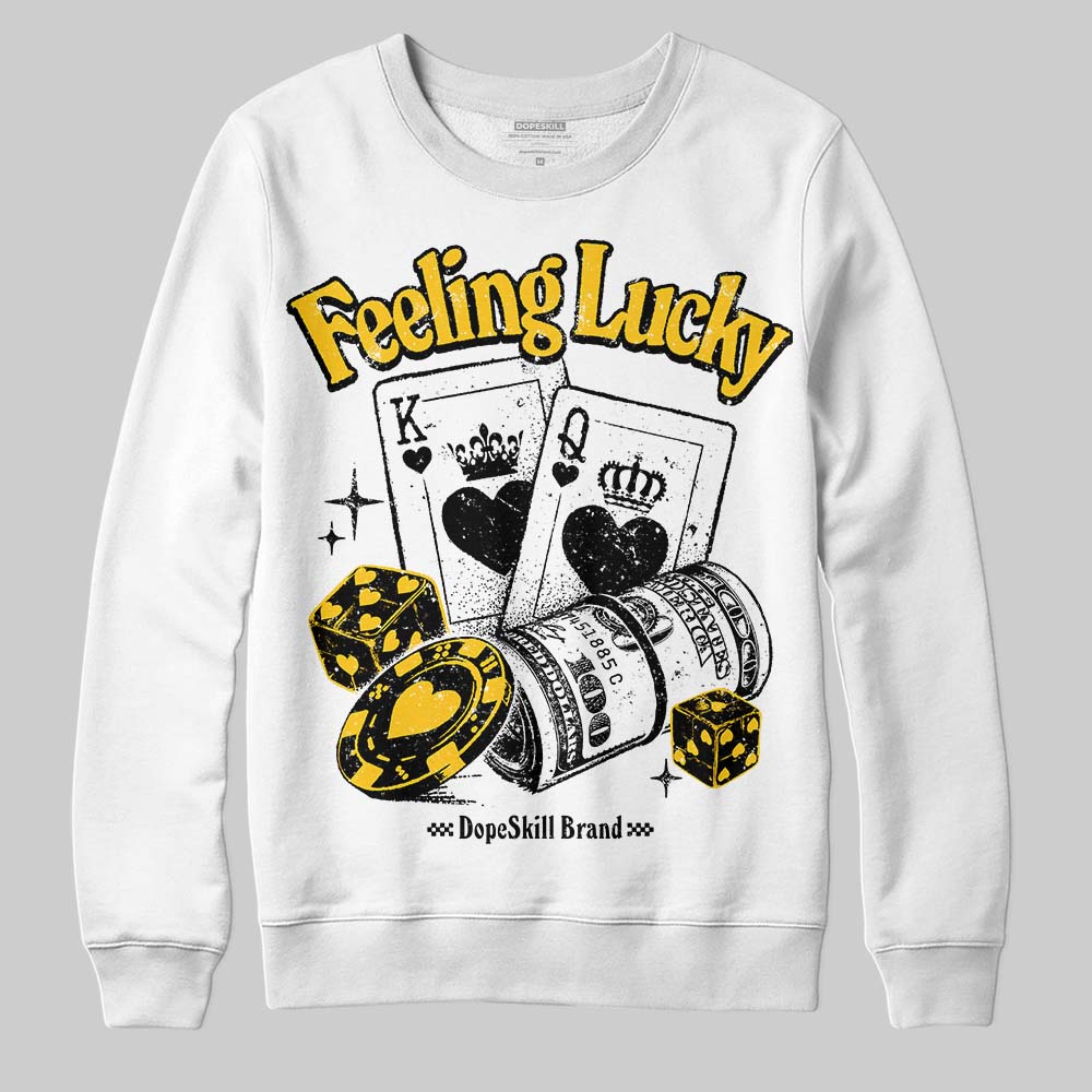 Yellow Collection DopeSkill Sweatshirt Feeling Lucky Graphic