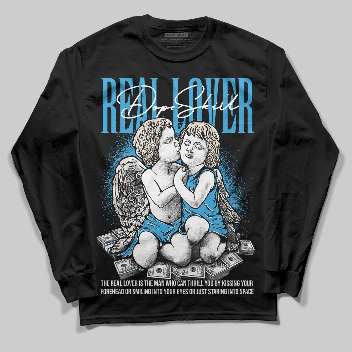 UNC Reimagined 1s DopeSkill Long Sleeve T-Shirt Real Lover Graphic