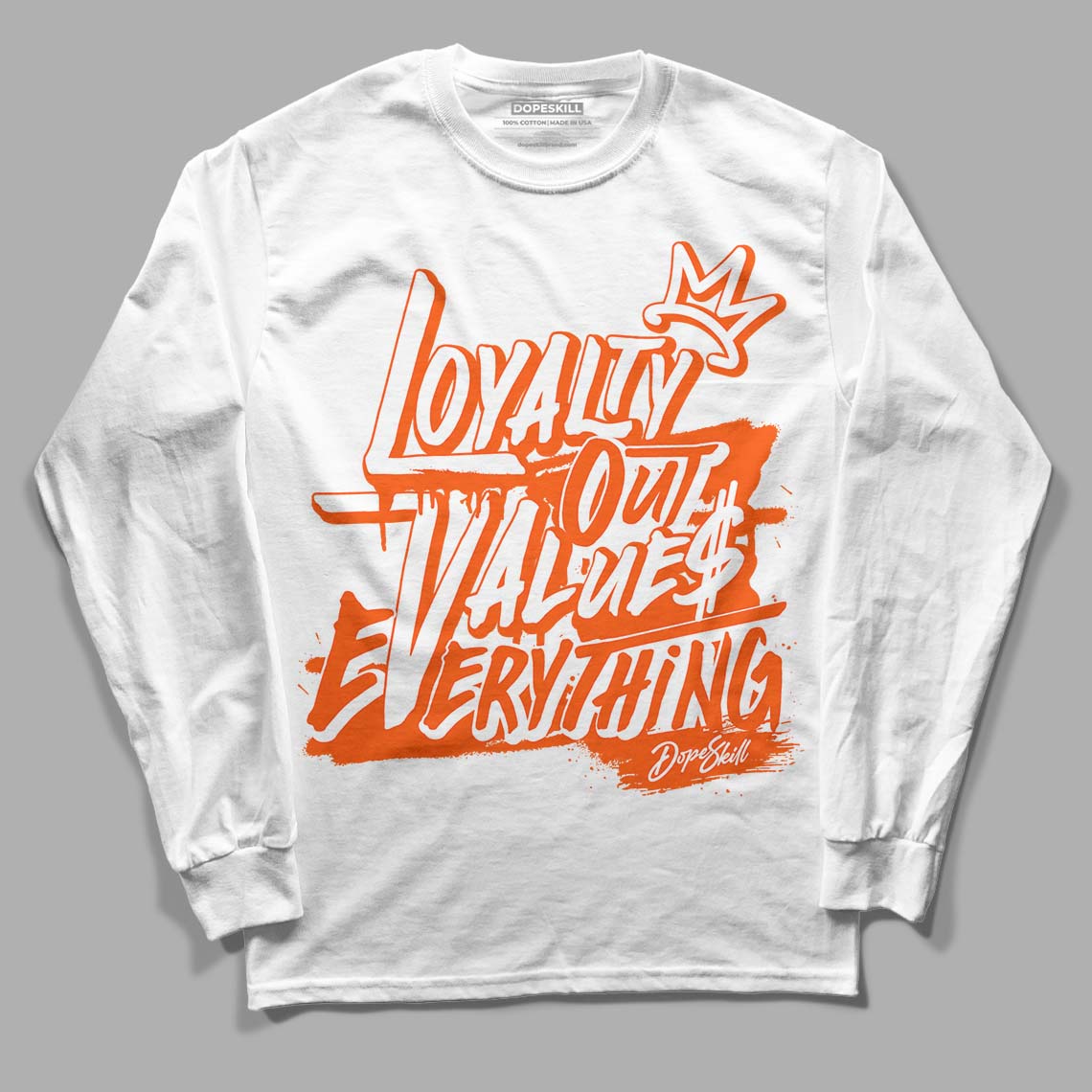 Orange Milk DopeSkill Long Sleeve T-Shirt LOVE Graphic