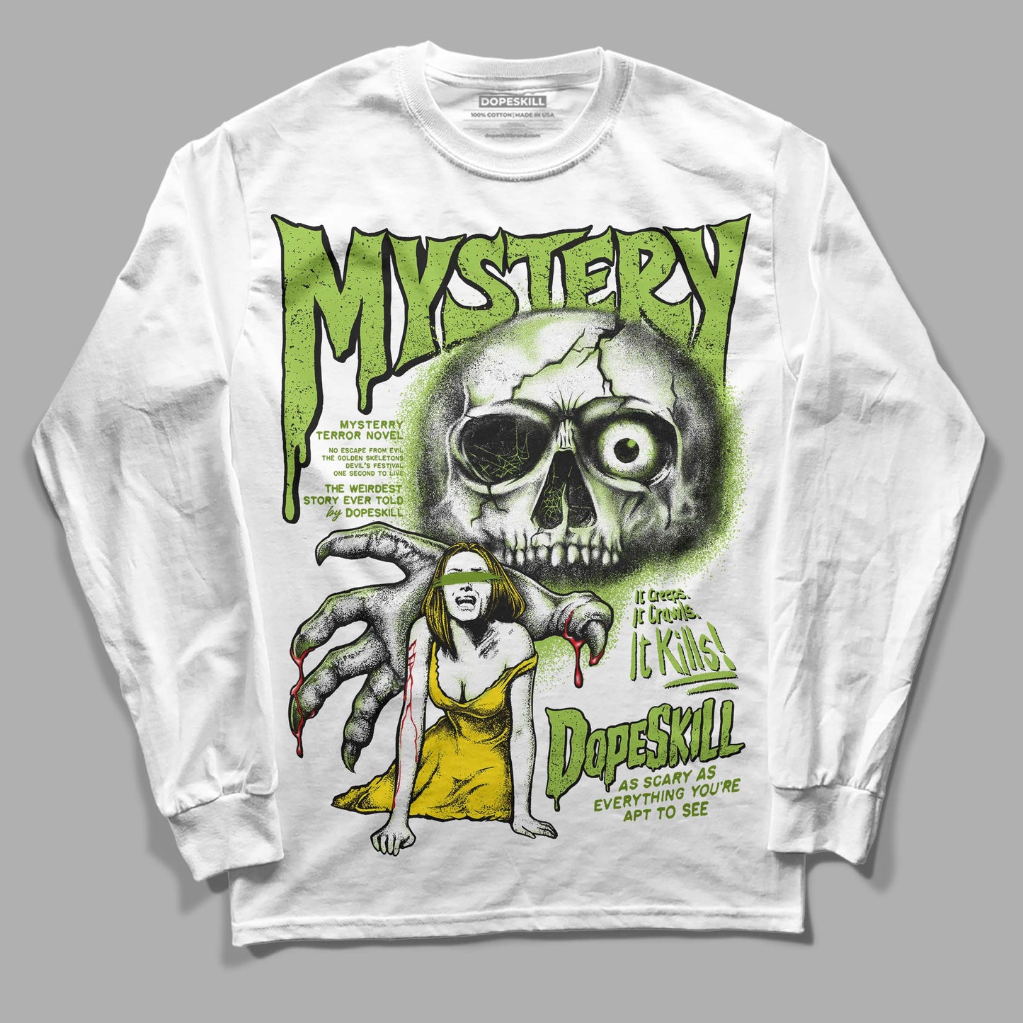 Dunk Low 'Chlorophyll' DopeSkill Long Sleeve T-Shirt Mystery Ghostly Grasp Graphic