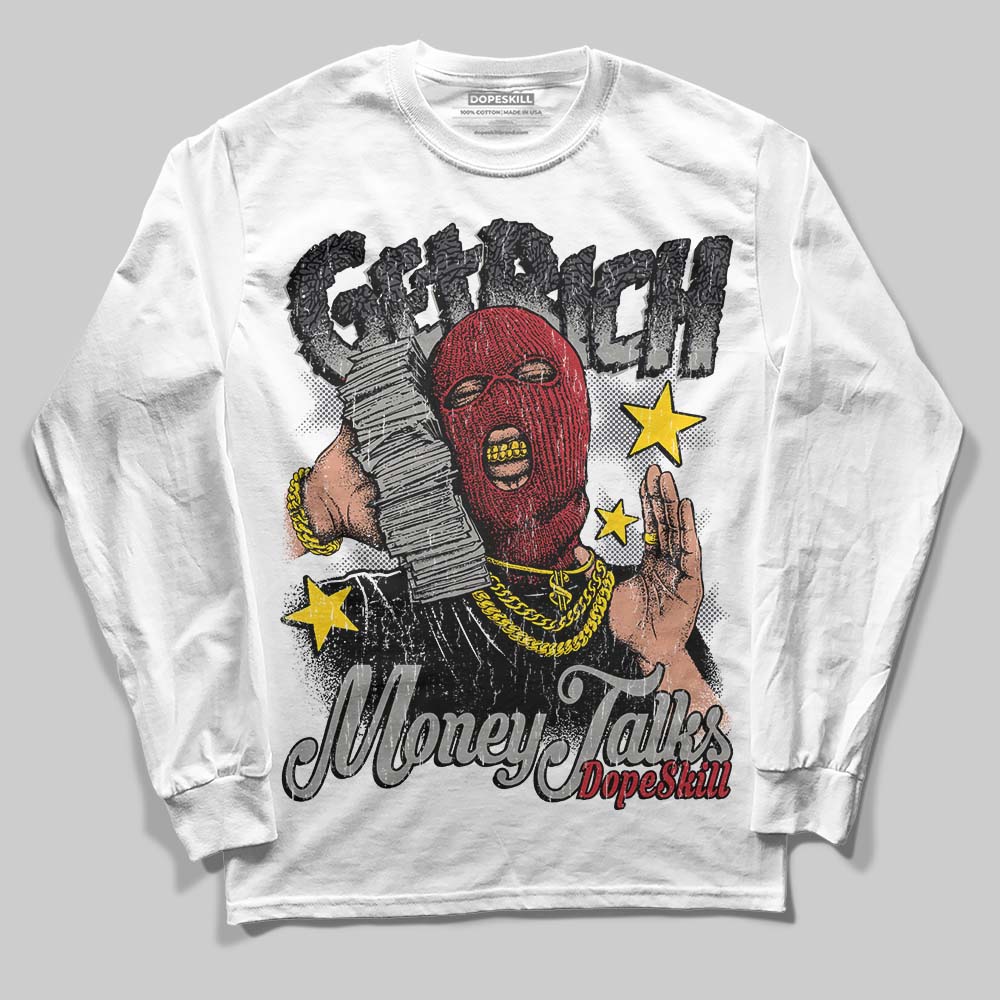 Black Cat 3s DopeSkill Long Sleeve T-Shirt Get Rich Graphic