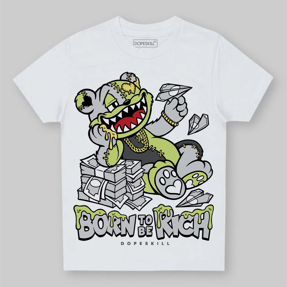 Light Lemon Twist 4s DopeSkill Toddler Kids T-shirt Born To Be Rich Graphic