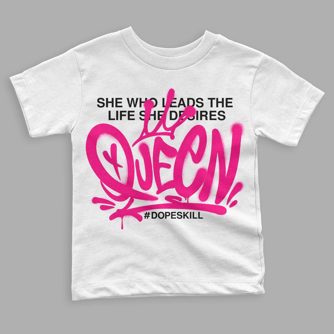 Fierce Pink 1s DopeSkill Toddler Kids T-shirt Queen Graphic
