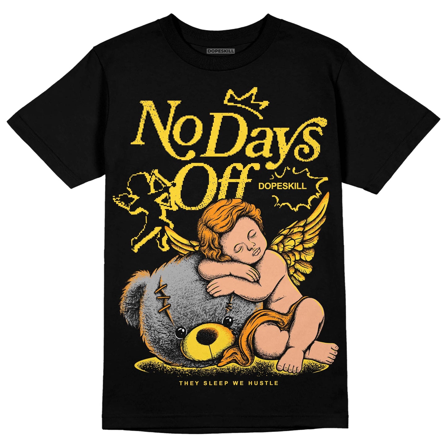 Black Tour Yellow AJ 4 Thunder DopeSkill Unisex T-Shirt New No Days Off Graphic