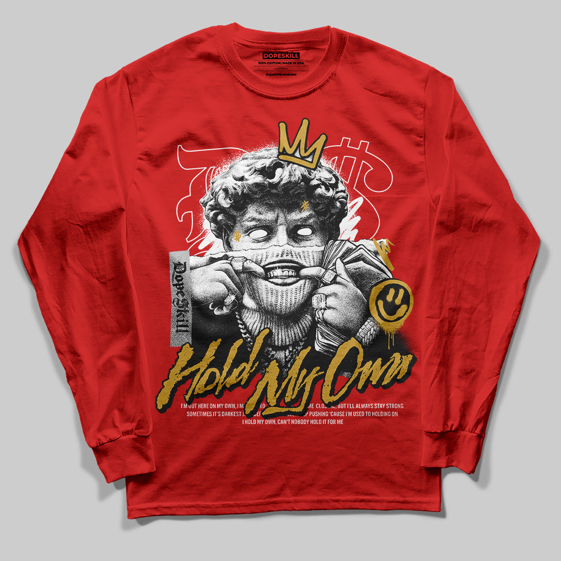 Red Collection DopeSkill Red Long Sleeve T-Shirt In My Way Graphic