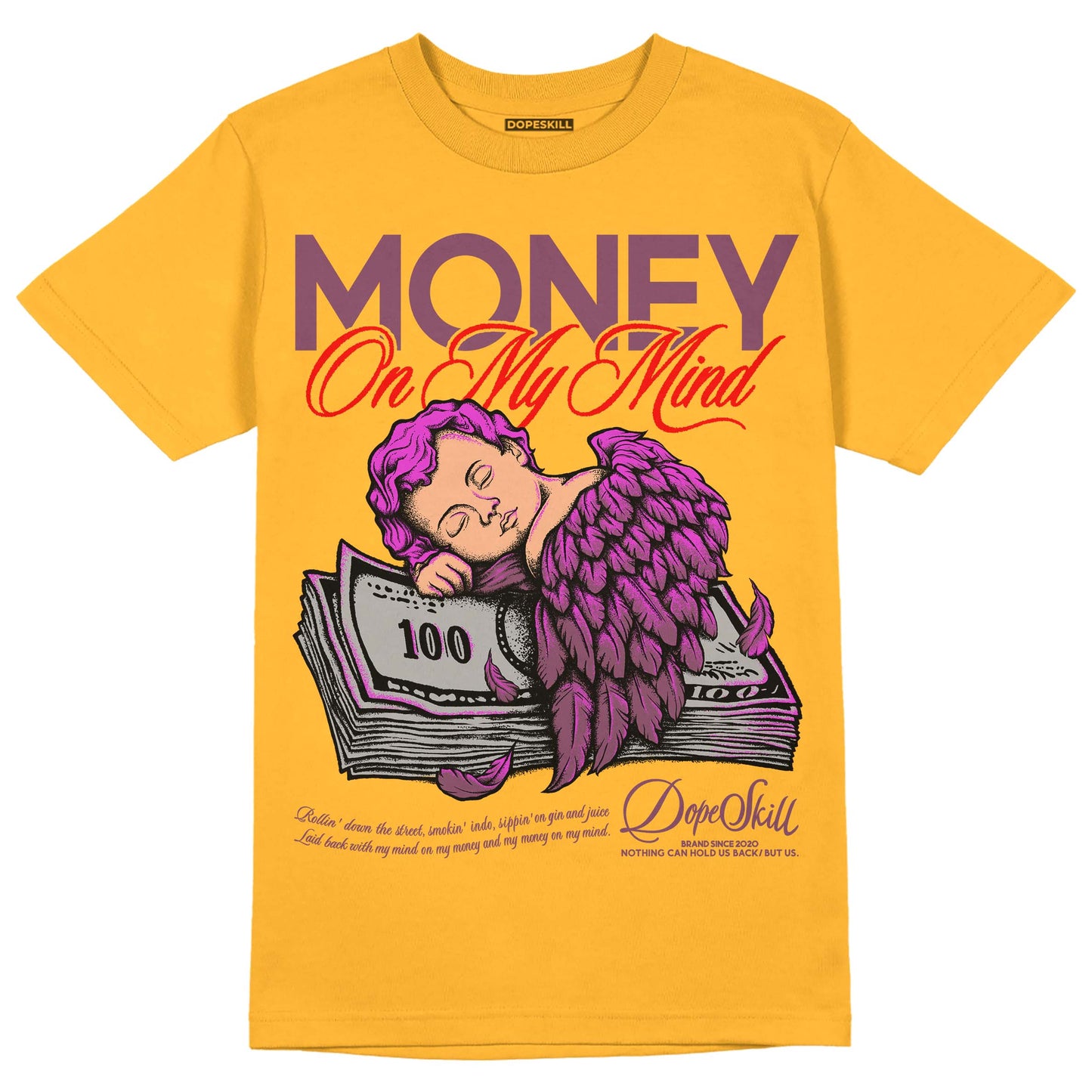 Brotherhood 1s High OG DopeSkill University Gold T-shirt MOMM Graphic