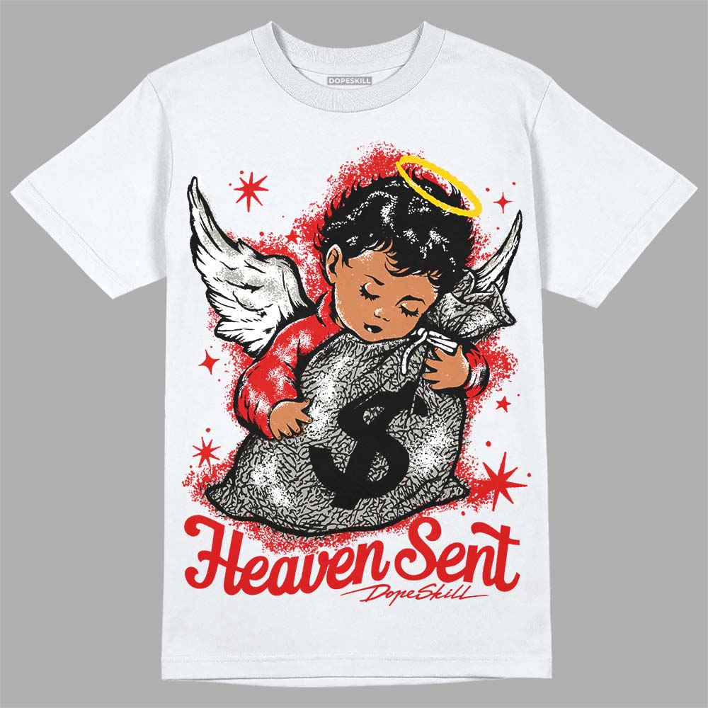 Fire Red 3s DopeSkill T-Shirt Heaven Sent Graphic