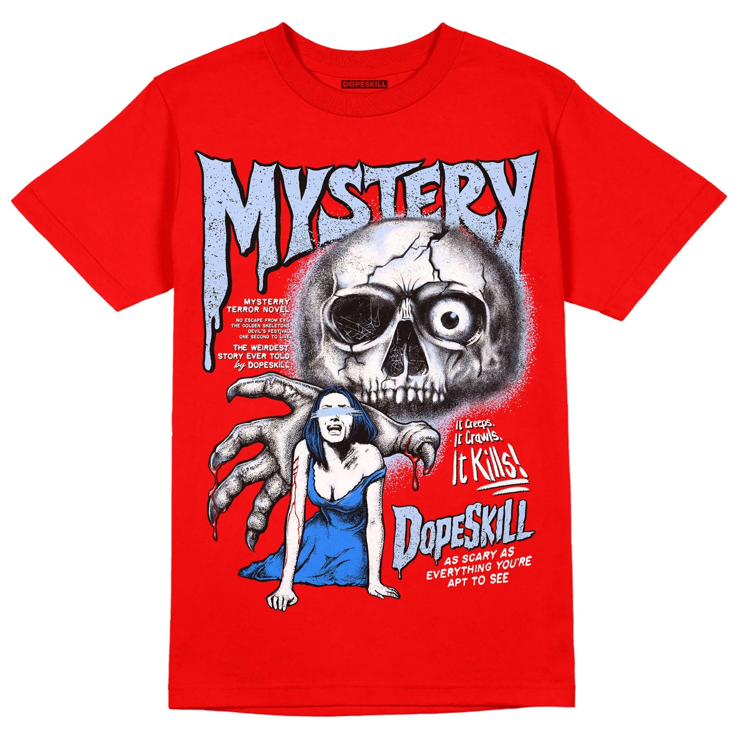 Cherry 11s DopeSkill Varsity Red T-shirt Mystery Ghostly Grasp Graphic