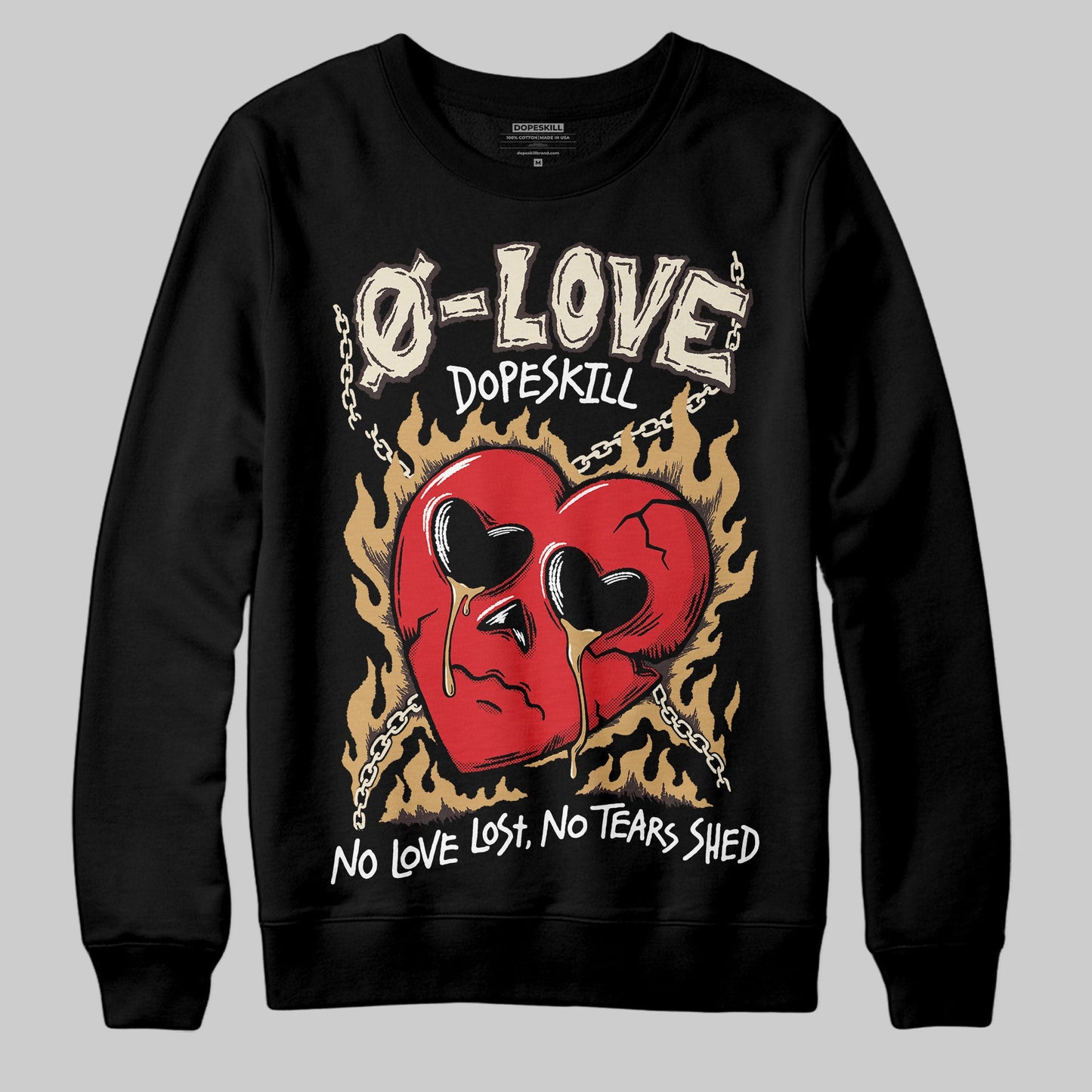 Earth 5s DopeSkill Sweatshirt Crying Heart Graphic