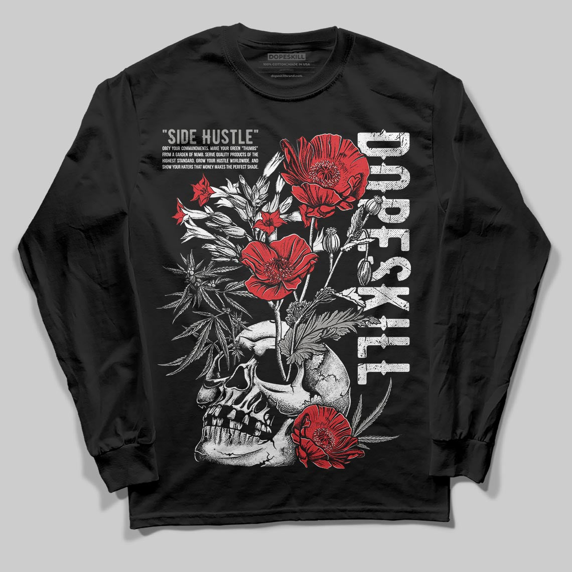 Pure Money 3s DopeSkill Long Sleeve T-Shirt Side Hustle Graphic