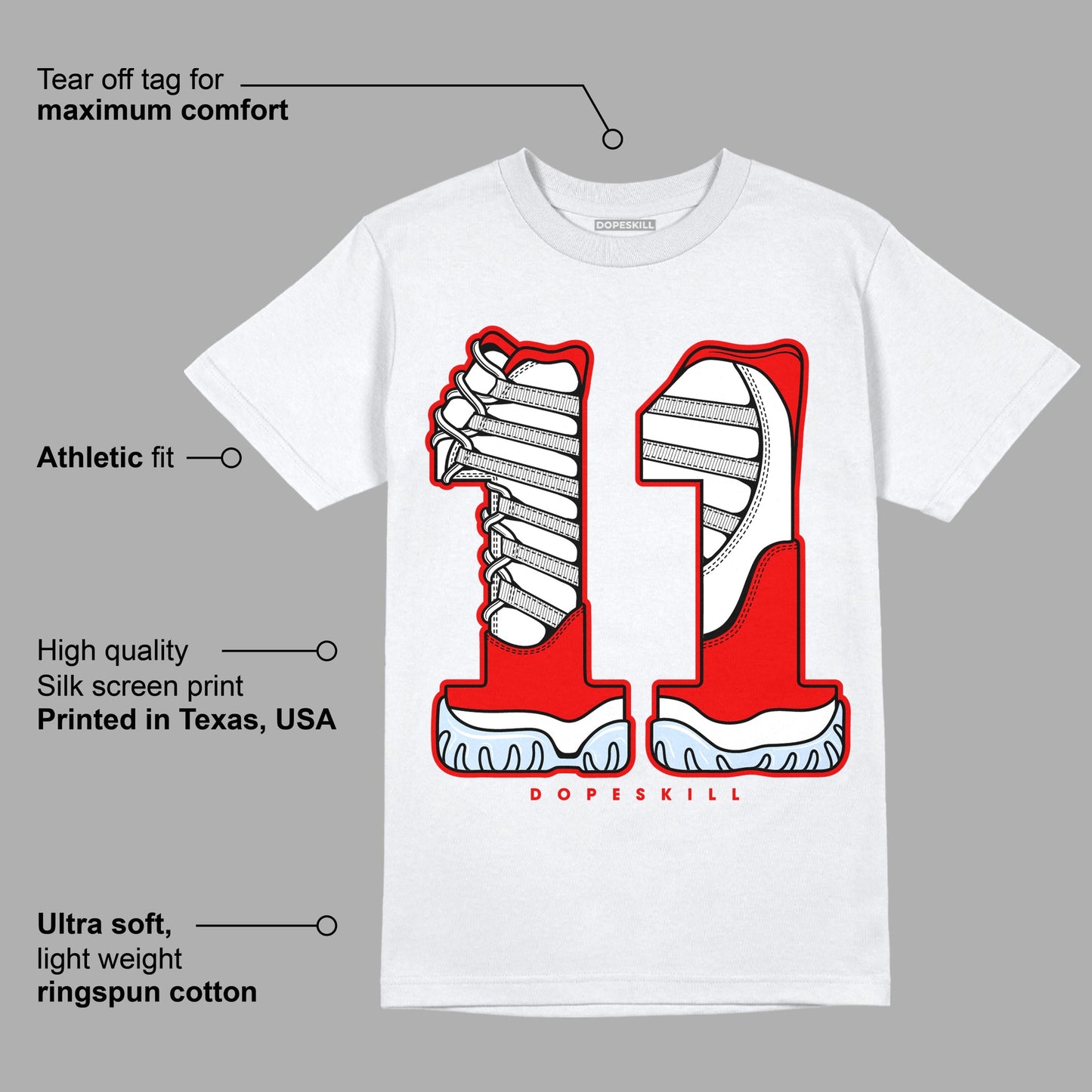 Cherry 11s DopeSkill T-Shirt No.11 Graphic