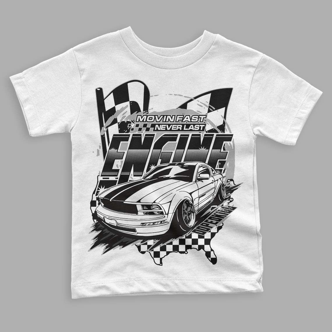Panda White Black Dunk Low DopeSkill Toddler Kids T-shirt ENGINE Tshirt Graphic
