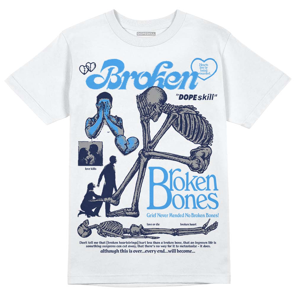 Midnight Navy 3s DopeSkill T-Shirt Broken Bones Graphic