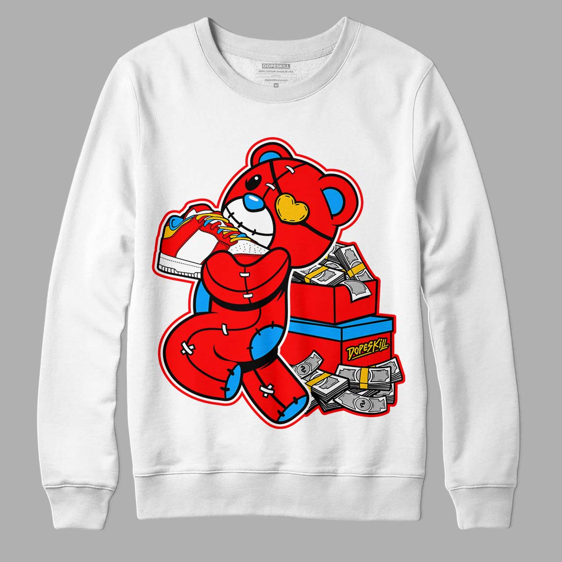 Fruity Pebbles Dunks DopeSkill Sweatshirt Bear Steals Sneaker Graphic