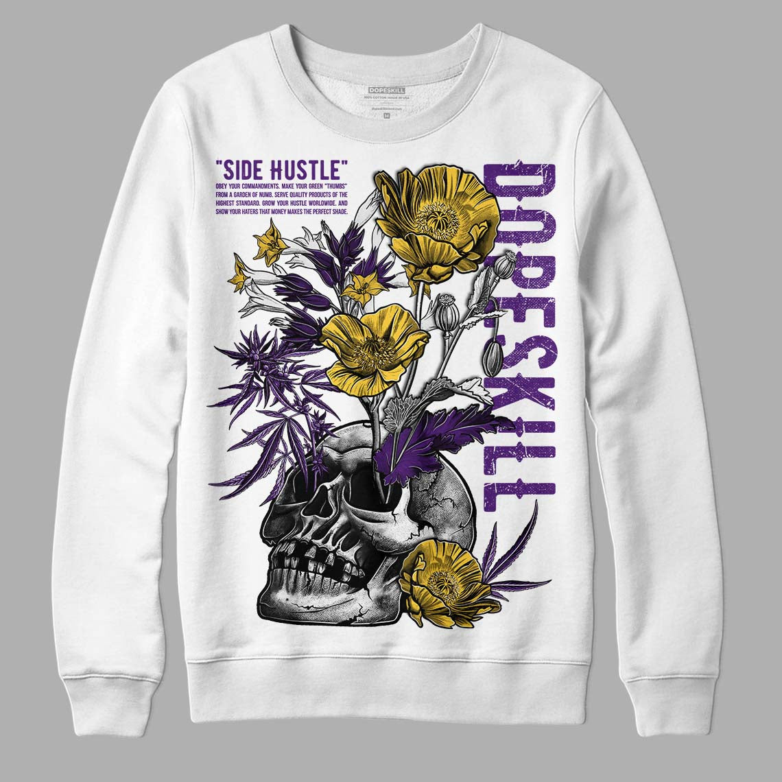Field Purple 12s DopeSkill Sweatshirt Side Hustle Graphic