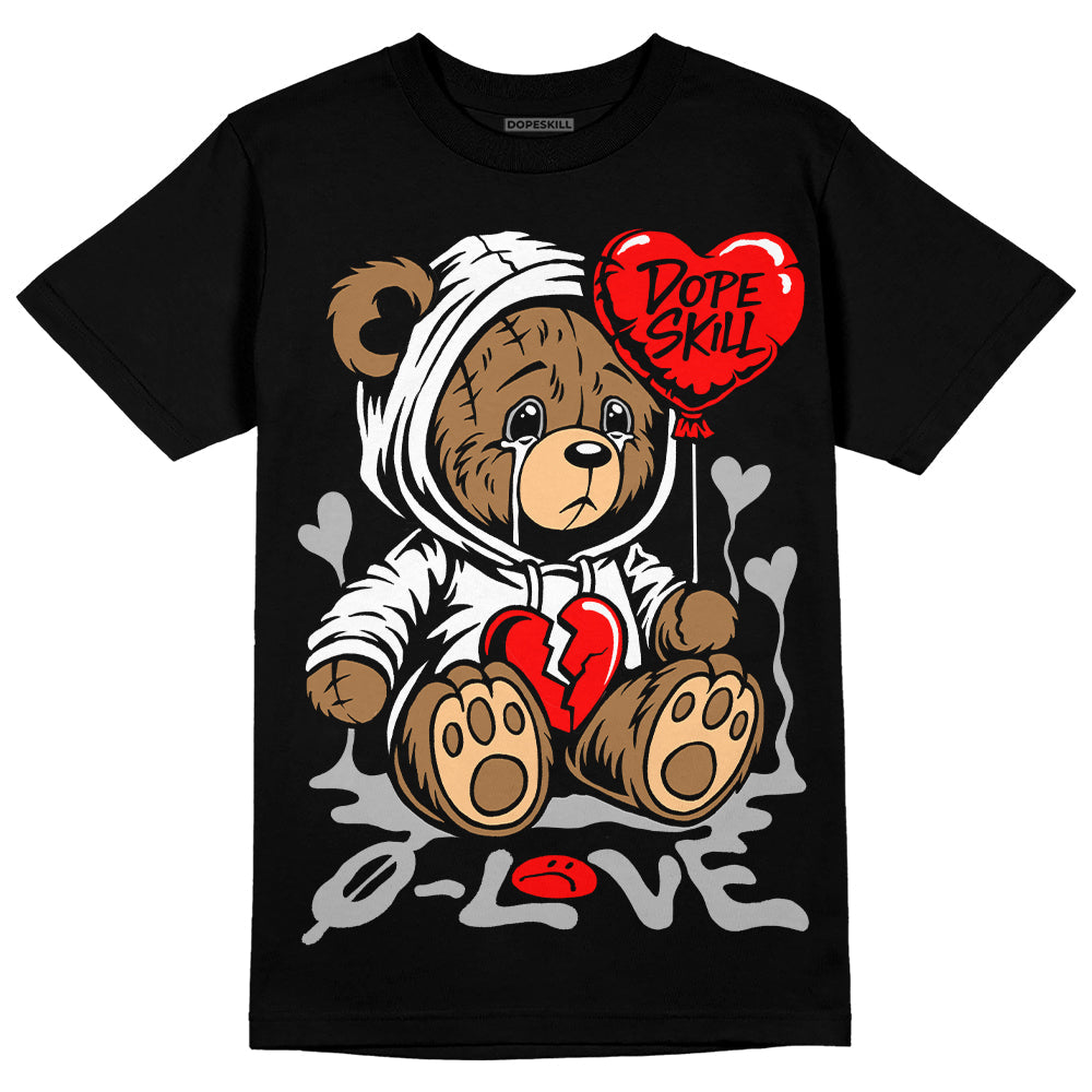Black and White Collection DopeSkill T-Shirt Broken Bear Graphic