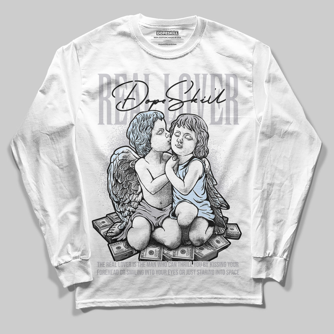 Cement Grey 11s DopeSkill Long Sleeve T-Shirt Real Lover Graphic