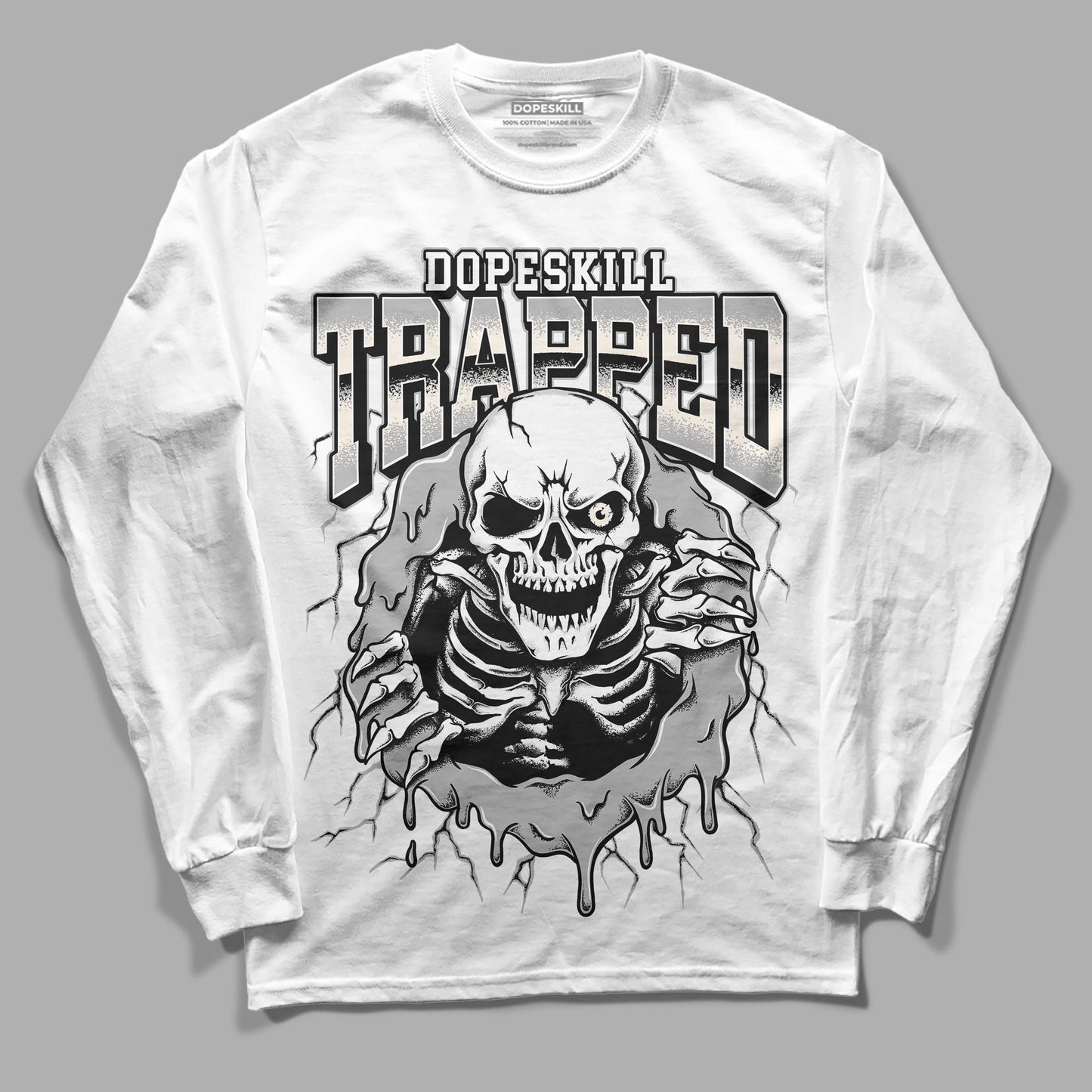 Off Noir 3s DopeSkill Long Sleeve T-Shirt Trapped Halloween Graphic