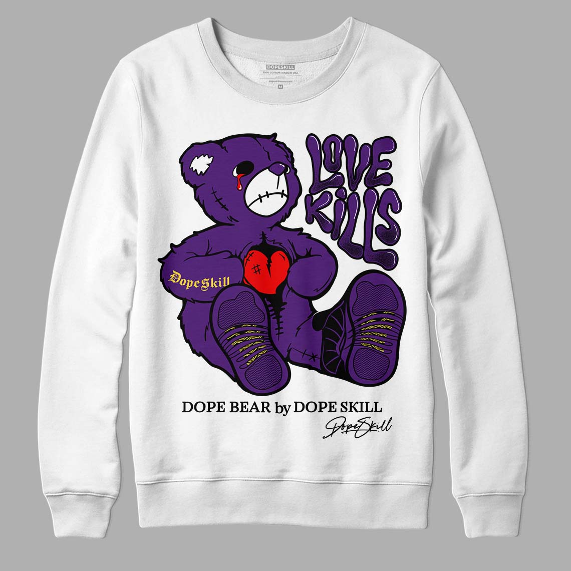 Field Purple 12s DopeSkill Sweatshirt Love Kills Graphic