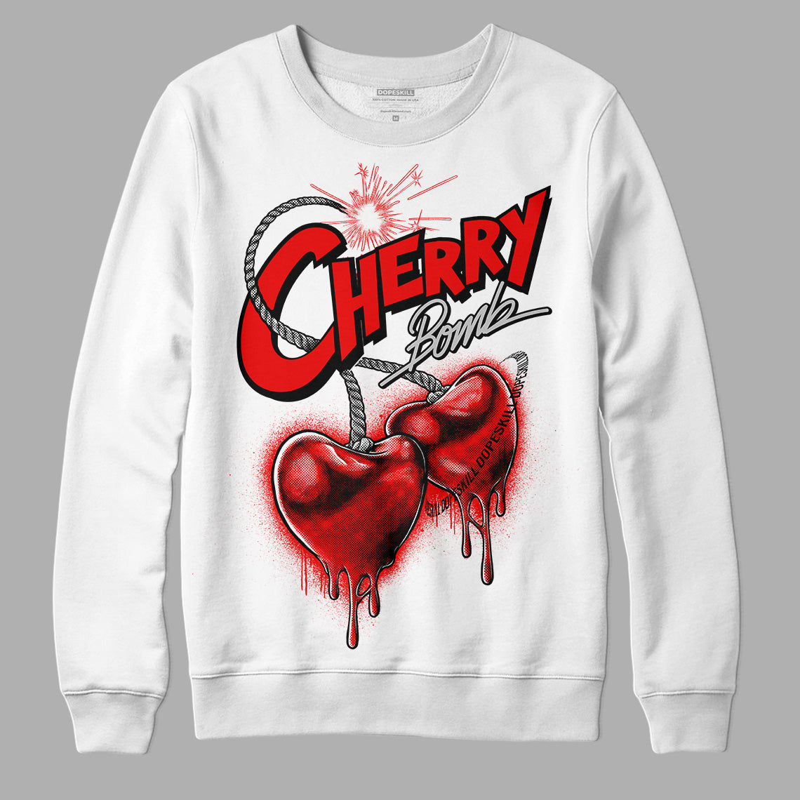 Cherry 12s DopeSkill Sweatshirt Cherry Bomb Graphic