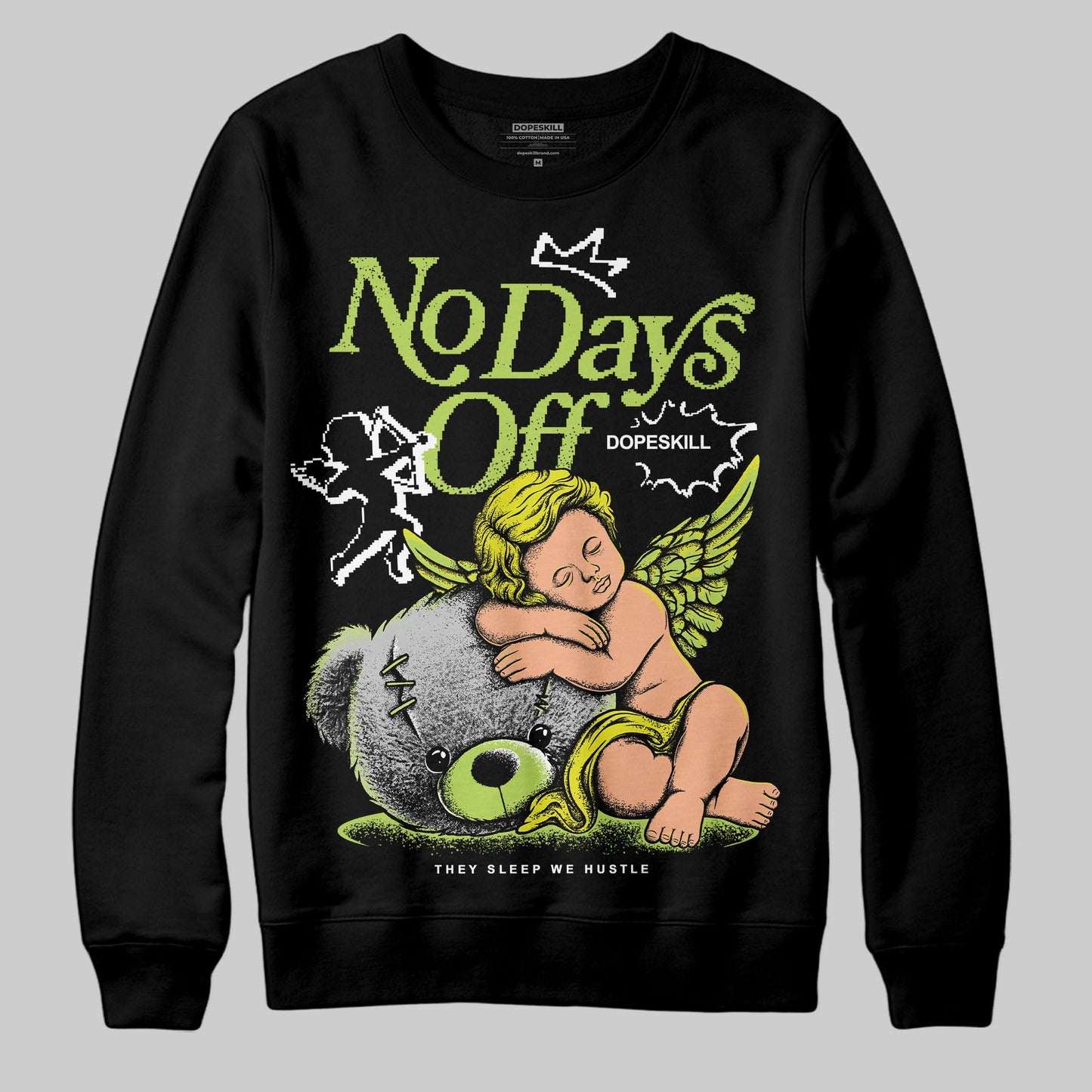 Bright Cactus 13s DopeSkill Sweatshirt New No Days Off Graphic