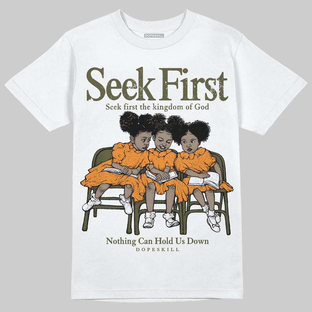 Olive 5s DopeSkill T-Shirt New Seek First Graphic