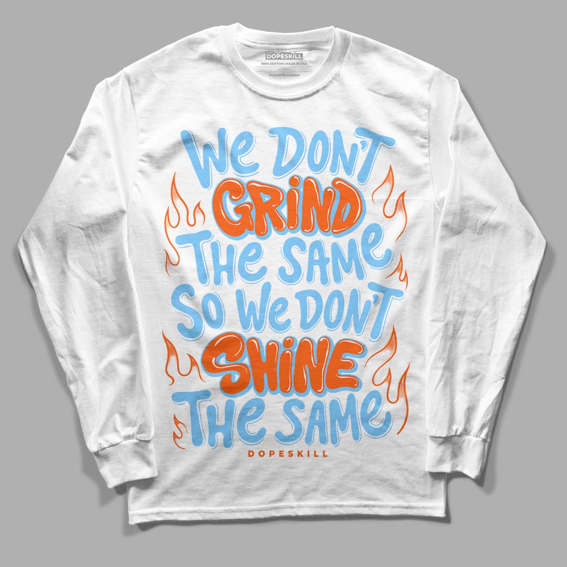 Dunk Low Futura University Blue DopeSkill Long Sleeve T-Shirt Grind Shine Graphic