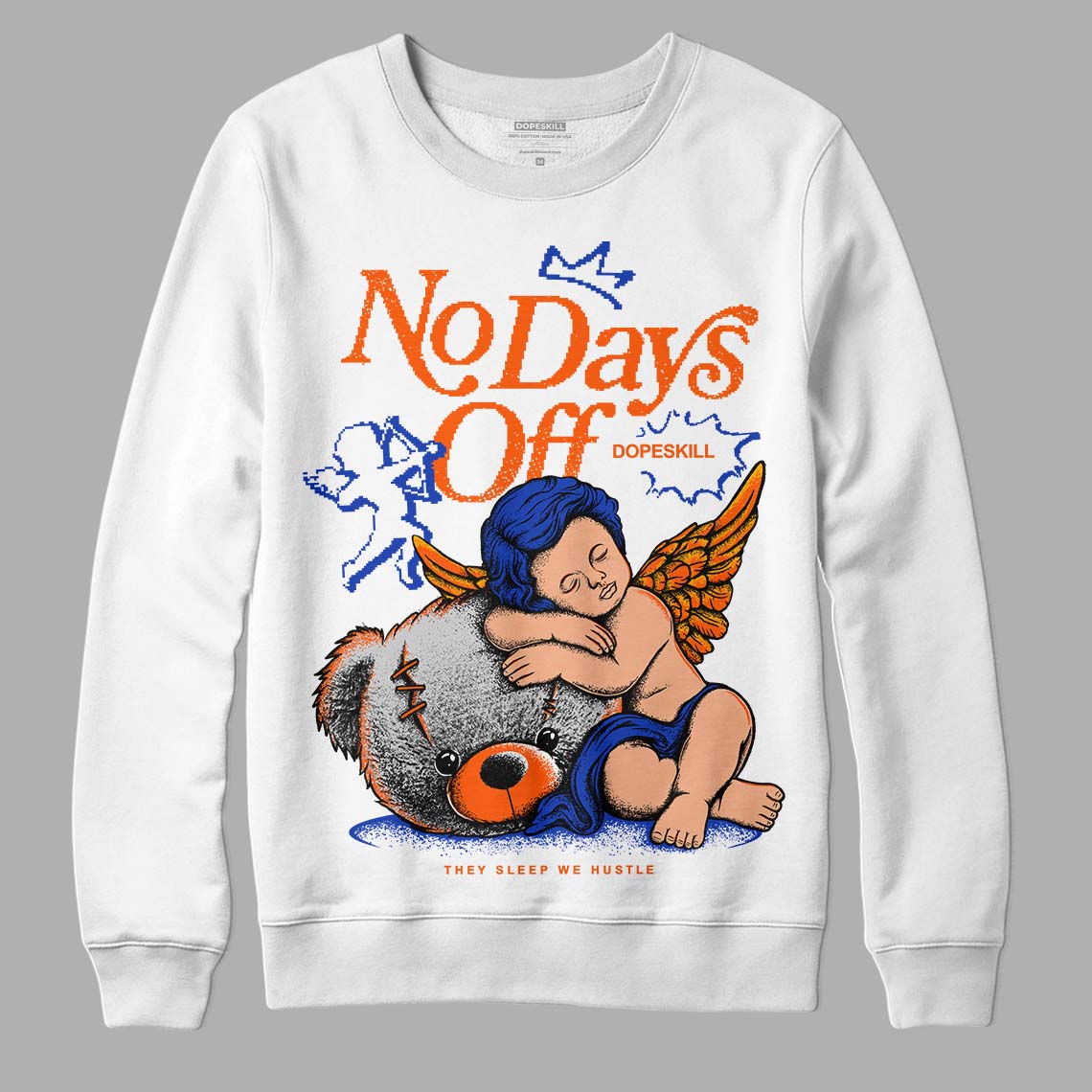 Dunk Low Futura Orange Blaze DopeSkill Sweatshirt New No Days Off Graphic