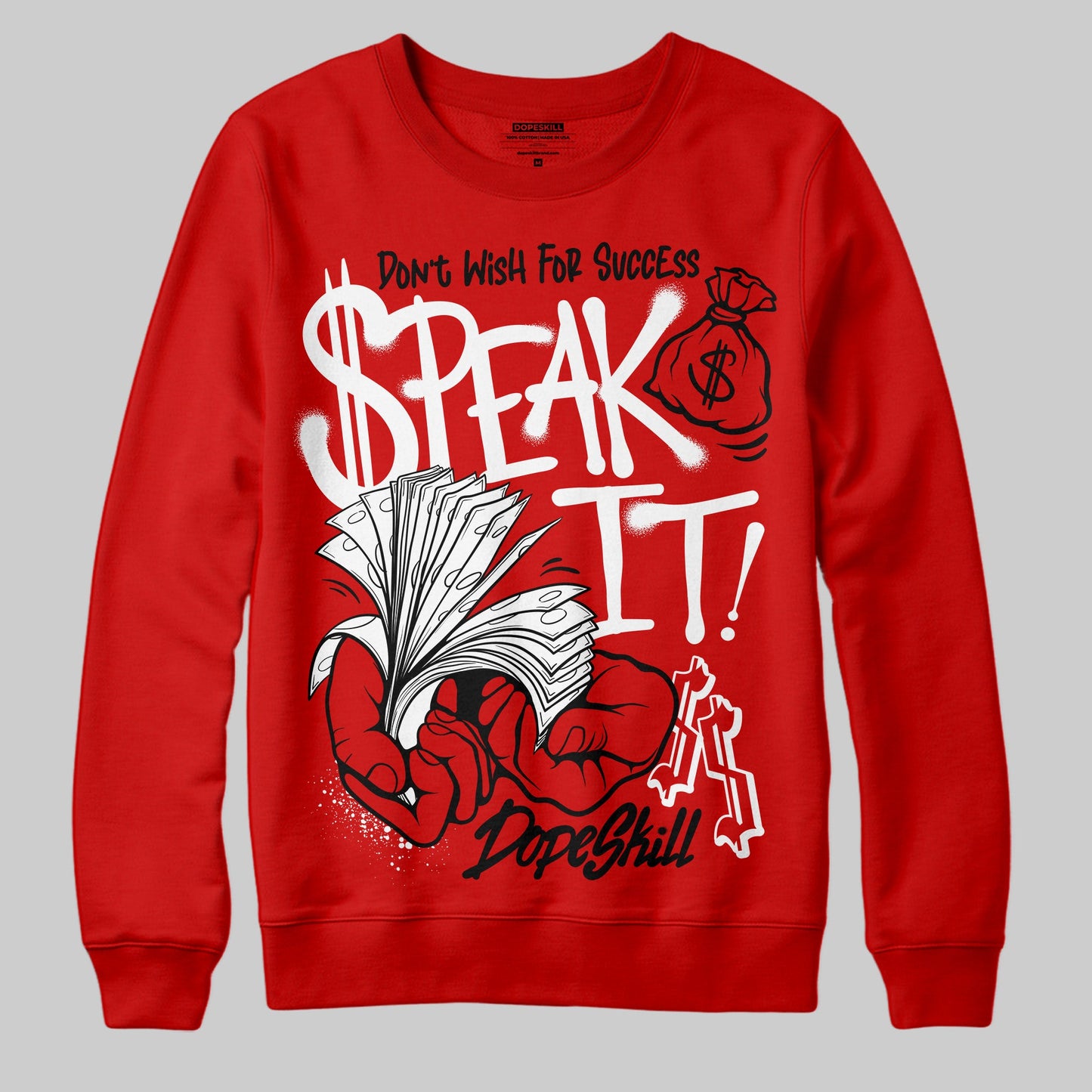 Bred Velvet 11s DopeSkill Red Sweatshirt Speak It Graphic