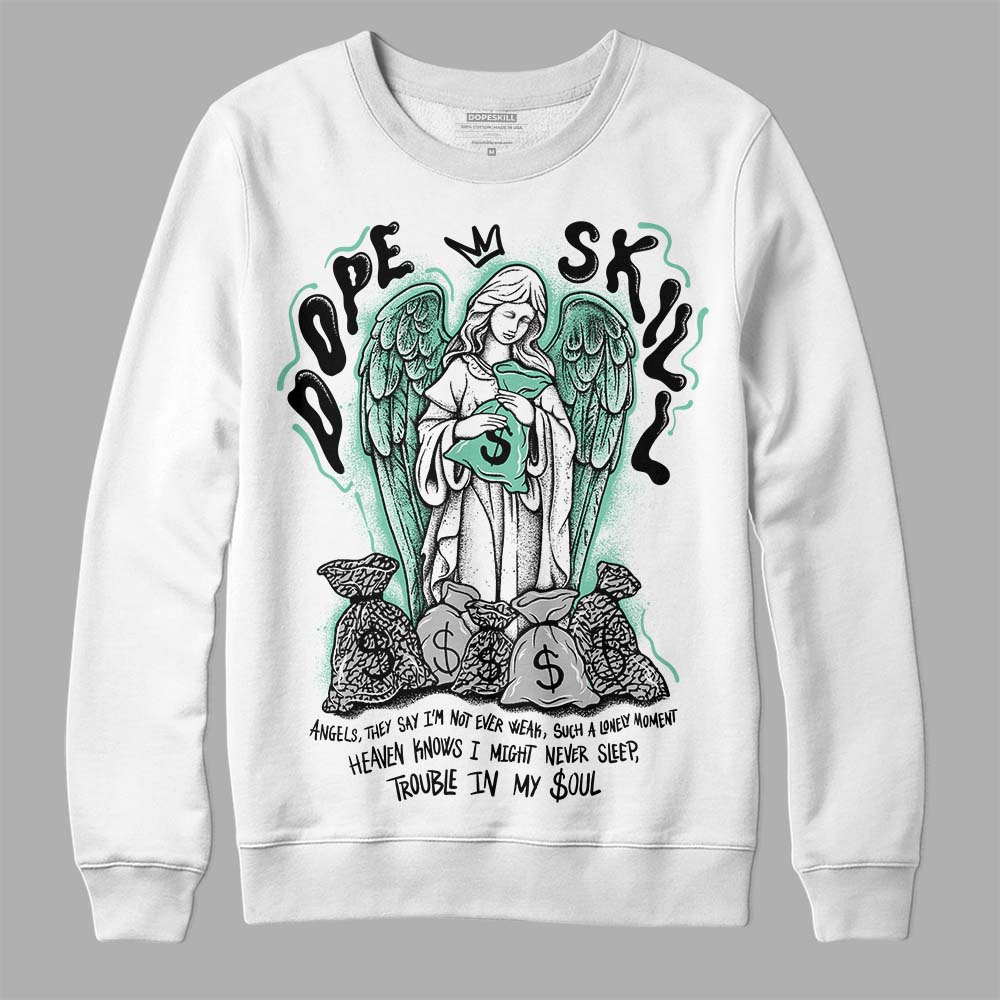 Green Glow 3s DopeSkill Sweatshirt Angels Graphic