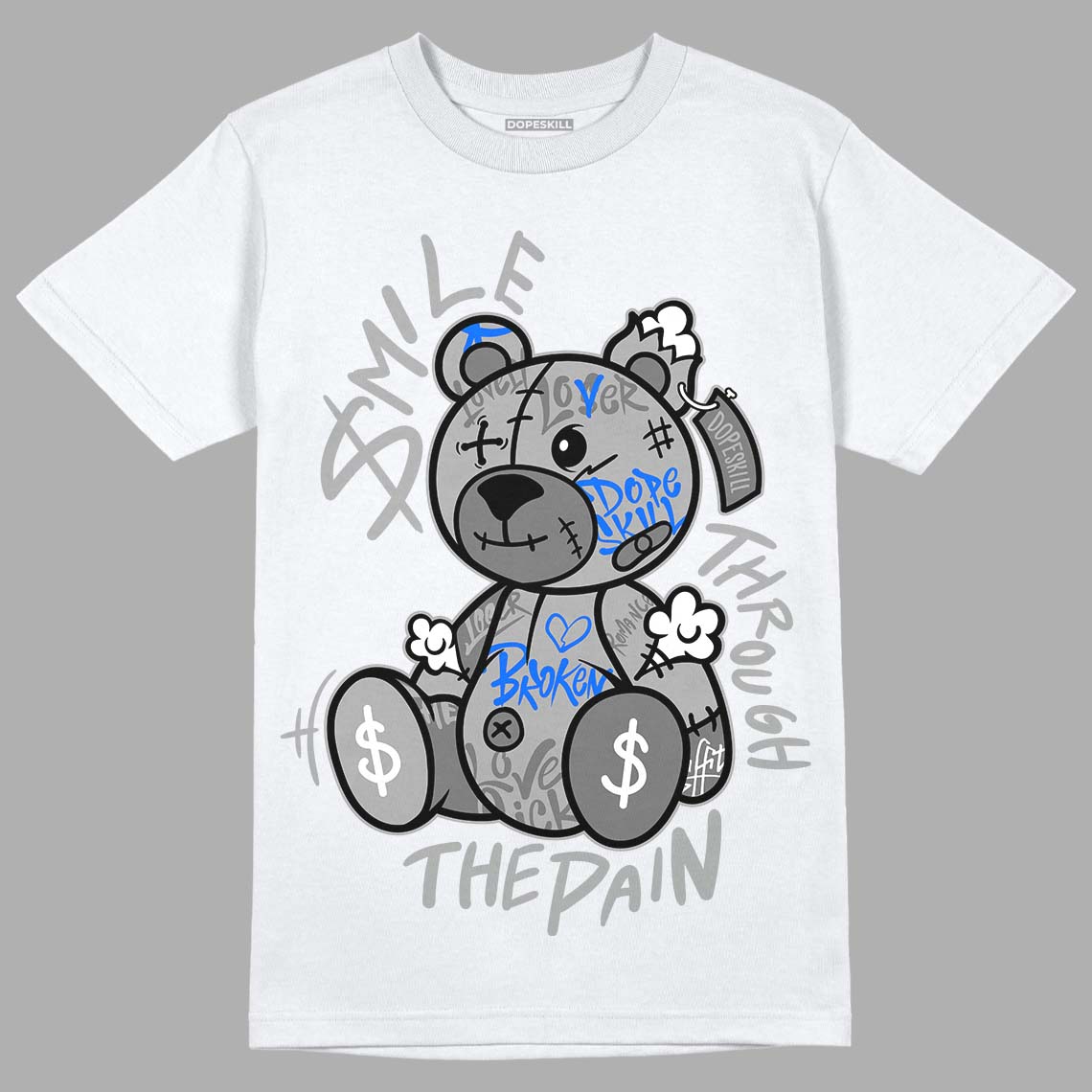 AJ 12 Stealth DopeSkill T-Shirt Smile Through The Pain Graphic