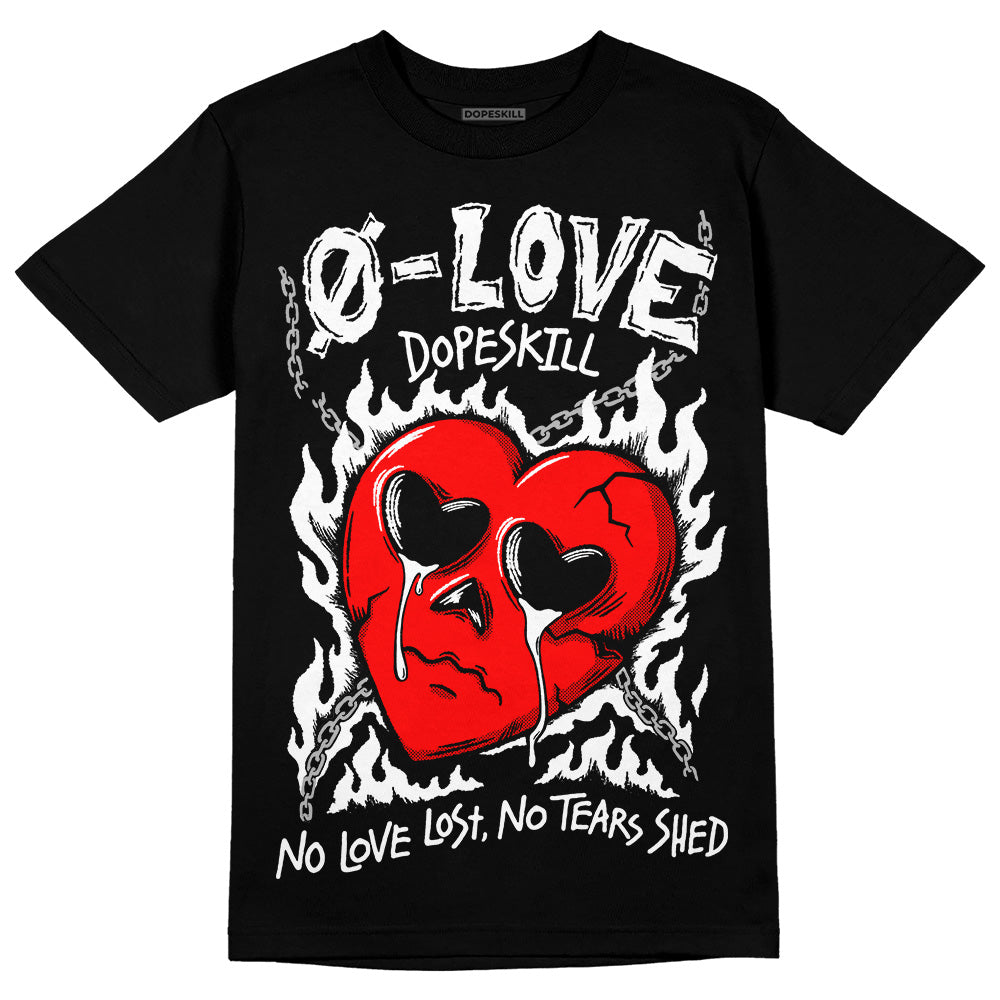 Black and White Collection DopeSkill T-Shirt Crying Heart Graphic
