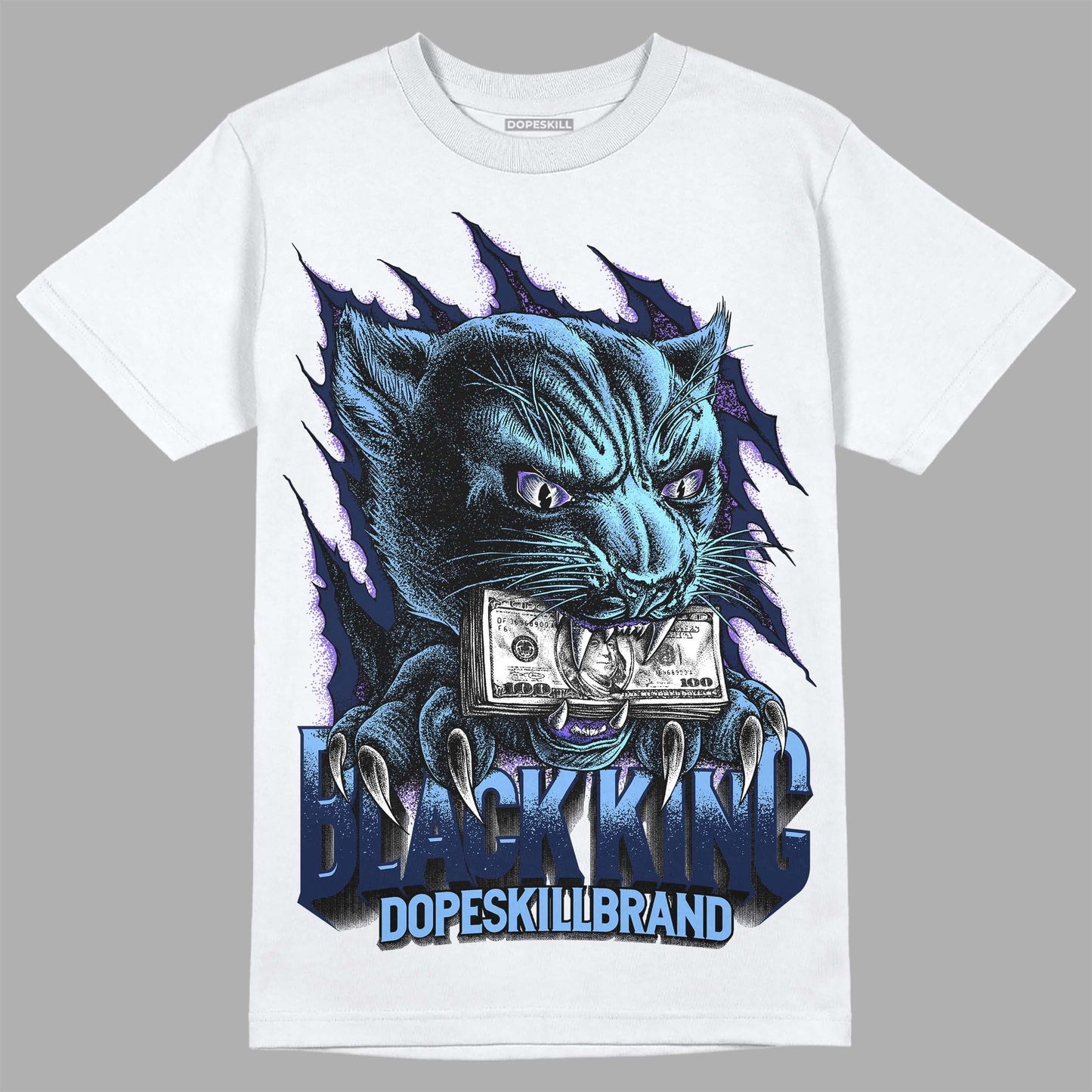 Midnight Navy 5s DopeSkill T-Shirt Black King Graphic