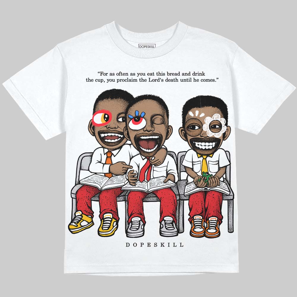 Red Cement 4s DopeSkill Oversize Print T-Shirt First Sunday Graphic