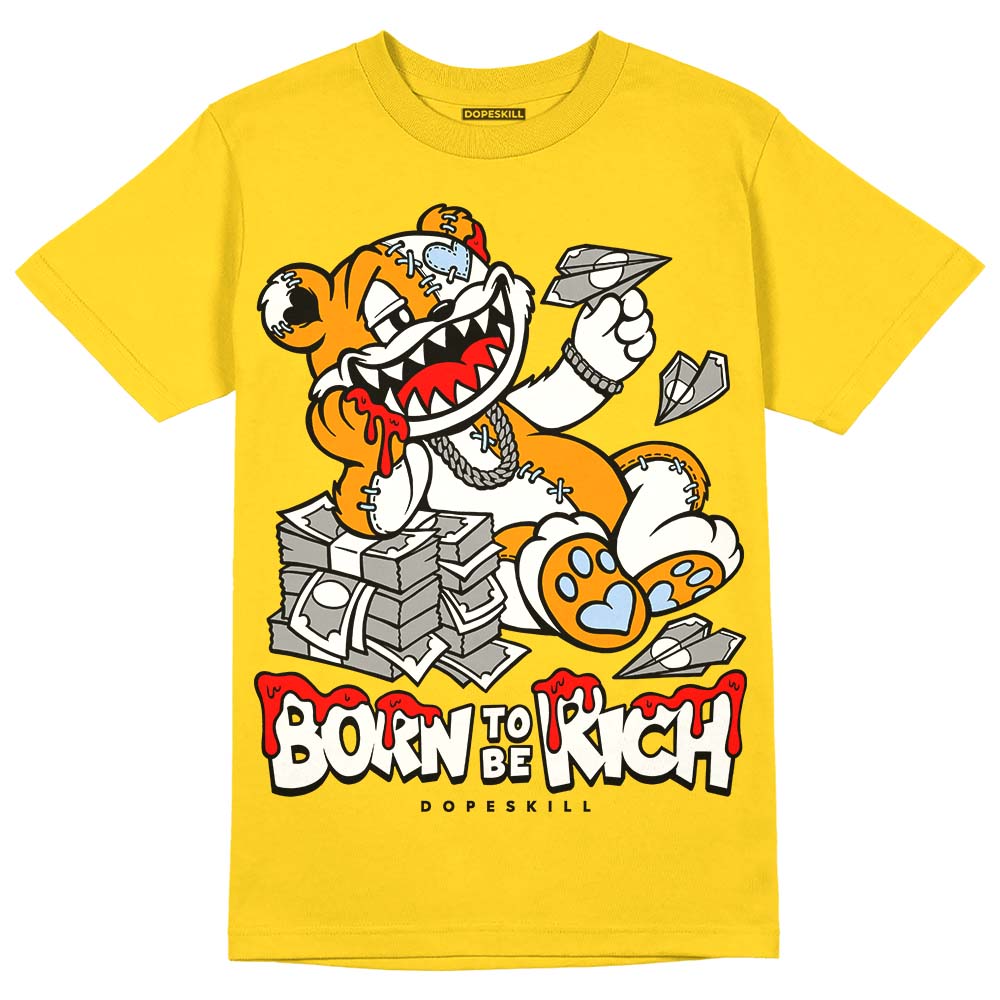 Yellow Ochre 6s DopeSkill Yellow T-shirt Born To Be Rich Graphic