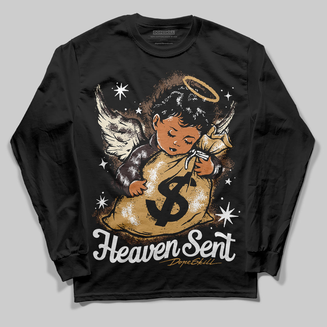 Earth 5s DopeSkill Long Sleeve T-Shirt Heaven Sent Graphic