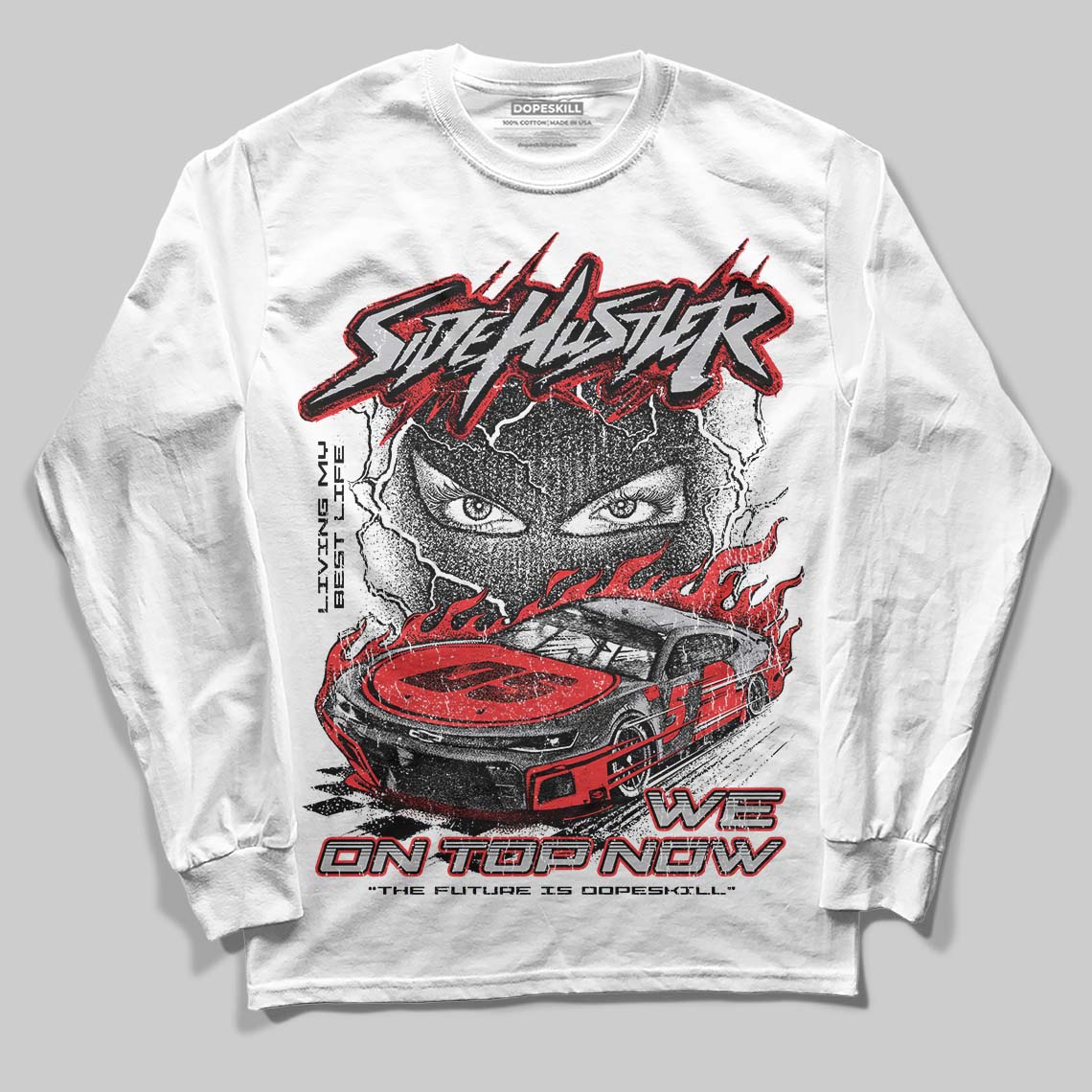 Grey Collection DopeSkill Long Sleeve T-Shirt New Side Hustler Graphic