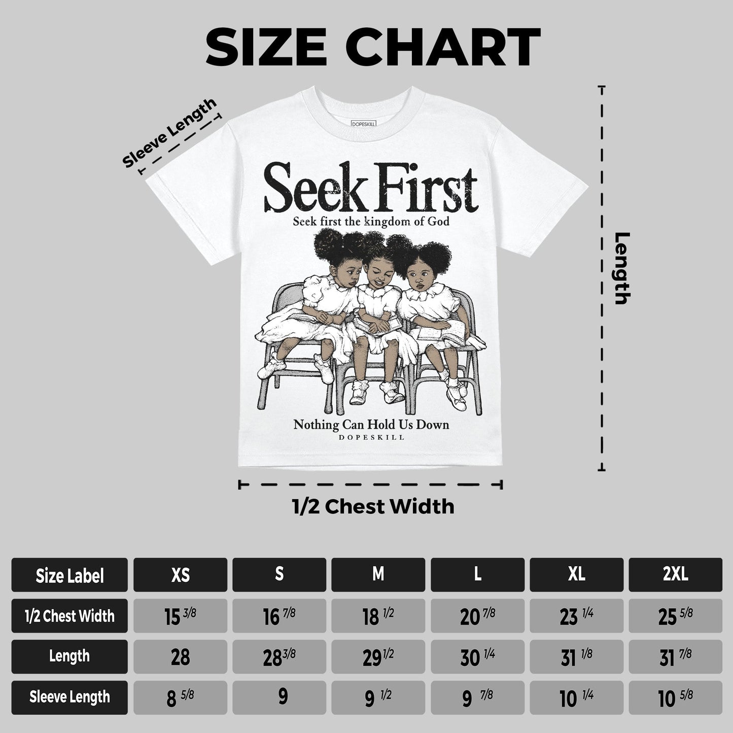 Black and White Collection DopeSkill Oversize Print T-Shirt New Seek First Graphic