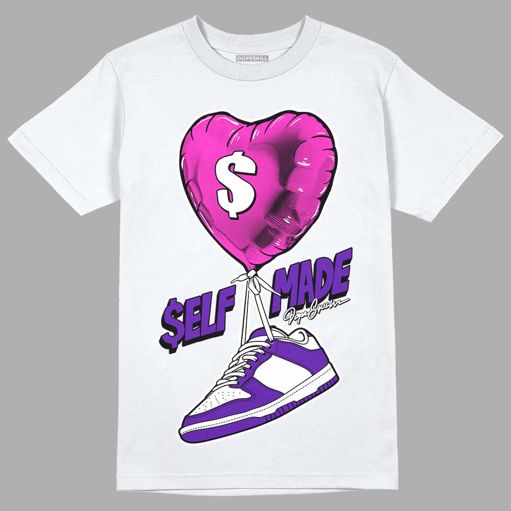 Dunk Purple Championship Court White DopeSkill T-Shirt Self Made Graphic