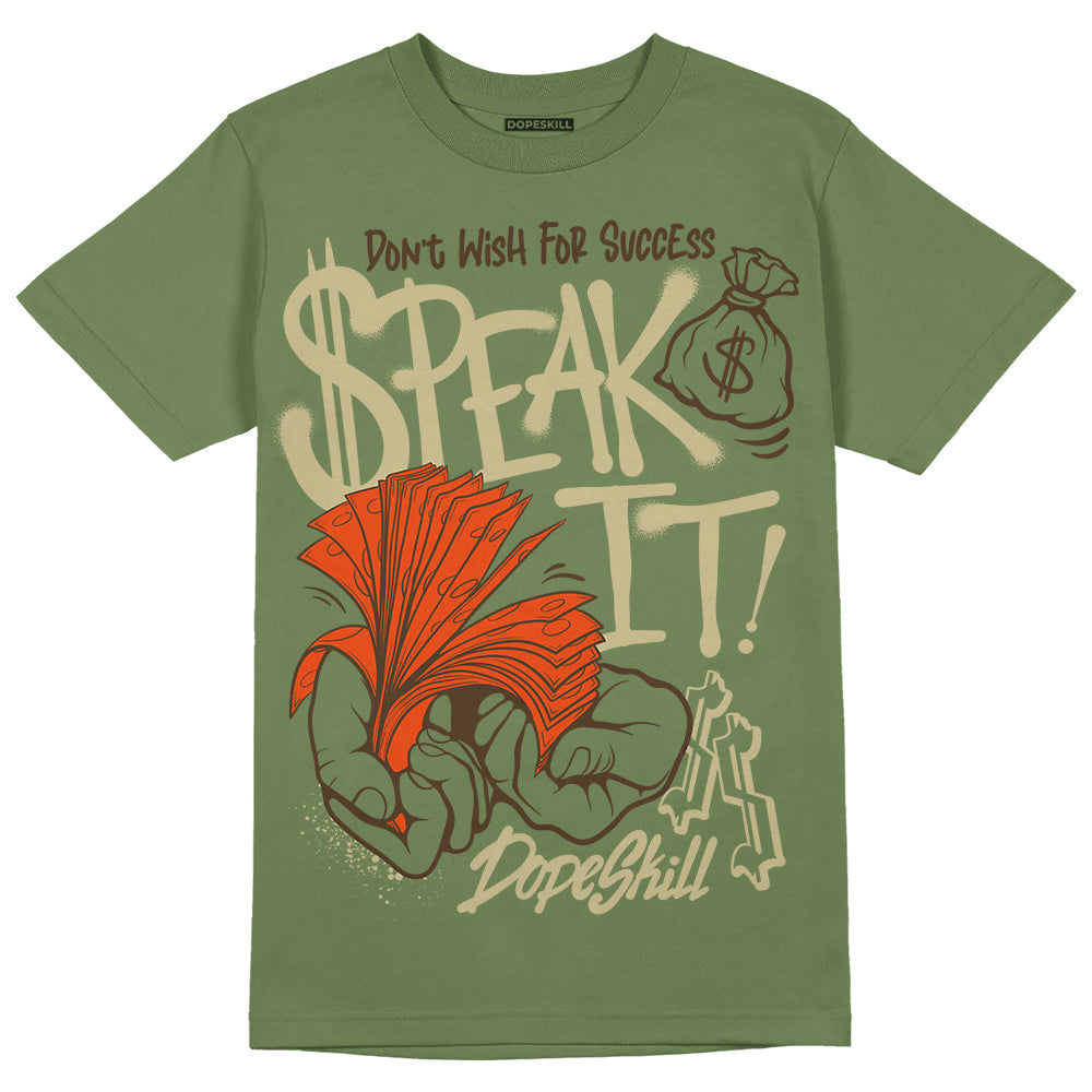 Olive Collection DopeSkill Olive T-shirt Speak It Graphic
