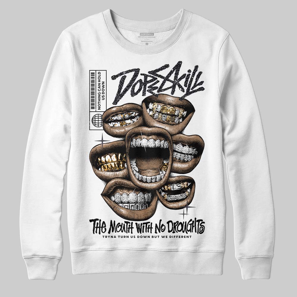 Black Cat 3s DopeSkill Sweatshirt The Mouth With No Droughts Graphic