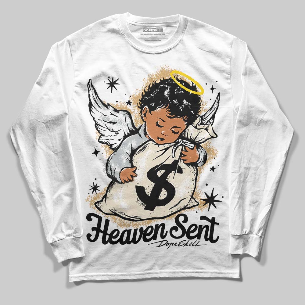 Reverse Metallic 5s DopeSkill Long Sleeve T-Shirt Heaven Sent Graphic